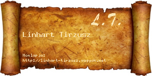 Linhart Tirzusz névjegykártya